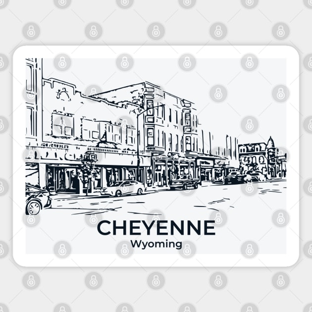 Cheyenne - Wyoming Magnet by Lakeric